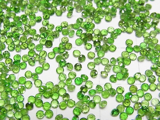 [Video]High Quality Chrome Diopside AAA Loose stone Round Faceted 2x2mm 10pcs