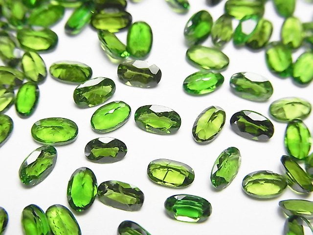 Diopside, Oval, Undrilled (No Hole) Gemstone Beads