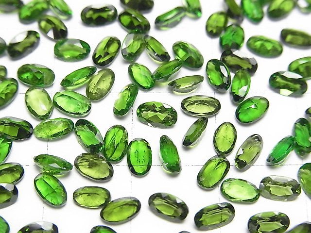 [Video]High Quality Chrome Diopside AAA- Loose stone Oval Faceted 5x3mm 5pcs