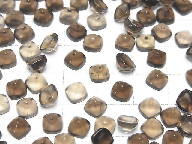 [Video]High Quality Smoky Quartz AAA Sugarloaf Cut 6x6mm 4pcs