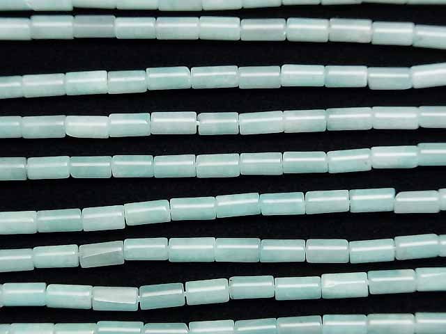 [Video]Peru Amazonite AA++ Tube 6x3x3mm half or 1strand beads (aprx.15inch/38cm)
