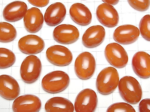 [Video]Carnelian AAA Oval Cabochon 20x15mm 2pcs