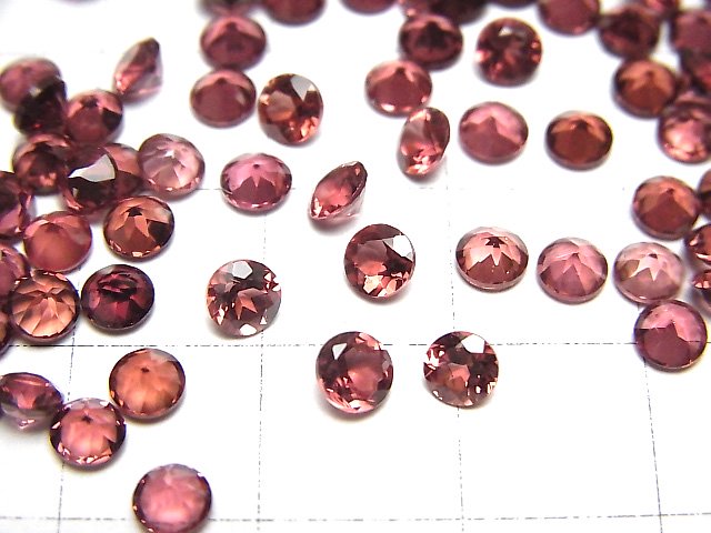 [Video]High Quality Pink Garnet AAA Loose stone Round Faceted 4x4mm 10pcs