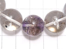 [Video][One of a kind] Water in Crystal E•Amethyst Round 16mm Bracelet NO.4