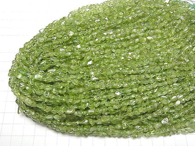 [Video]Peridot AA+ Small Size Nugget 1strand beads (aprx.15inch/38cm)