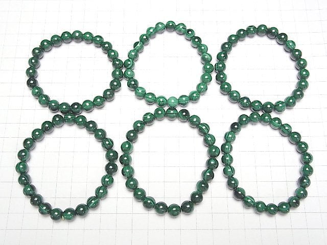 [Video]Malachite AA+ Round 8mm Eye Agate Type Bracelet