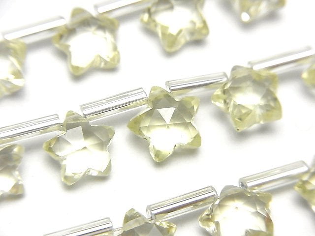 [Video]High Quality Lemon Quartz AAA Faceted Star 8x8mm 1strand (8pcs )