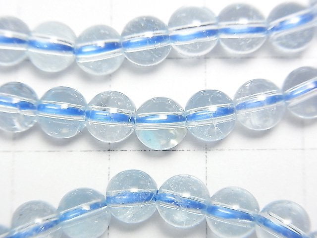 [Video]High Quality Sky Blue Topaz AA++ Round 5mm Bracelet