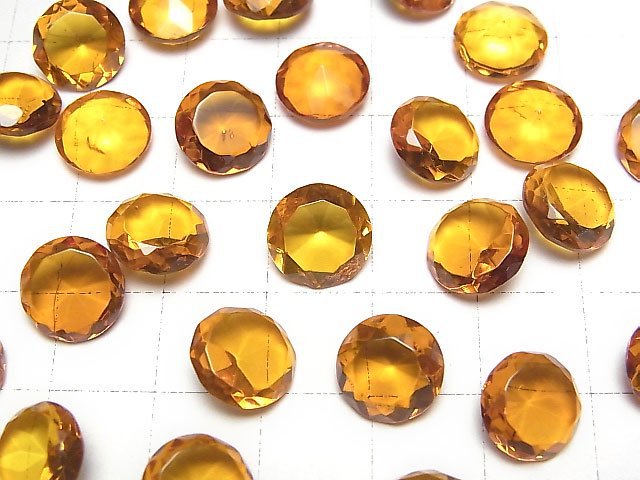 [Video]High Quality Baltic Amber Round Faceted 10x10mm 2pcs