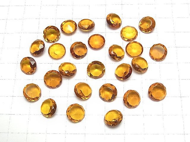 [Video]High Quality Baltic Amber Round Faceted 10x10mm 2pcs