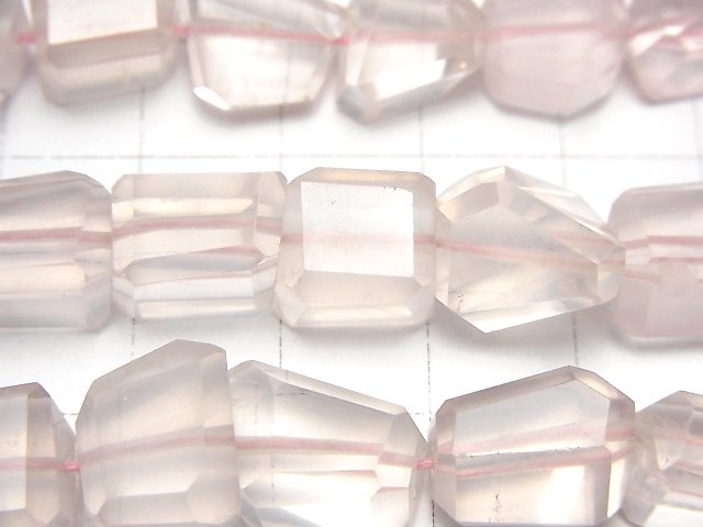 [Video]High Quality Rose Quartz AA++ Faceted Nugget half or 1strand beads (aprx.16inch/40cm)
