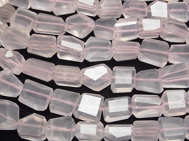 [Video]High Quality Rose Quartz AAA- Faceted Nugget 1/4 or 1strand beads (aprx.15inch/37cm)