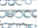 [Video]High Quality Sky Blue Topaz AAA- Chestnut Faceted Briolette half or 1strand beads (aprx.7inch/18cm)
