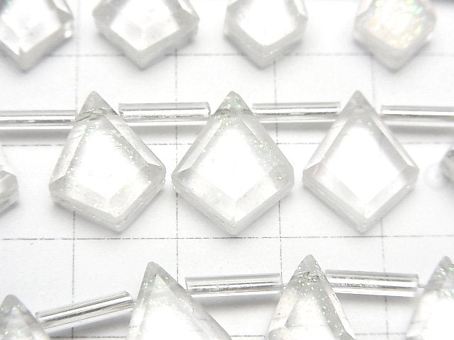 [Video] Doublet Crystal AAA- Transformed Diamond Shape Rainbow Shiny Color half or 1strand (12pcs )