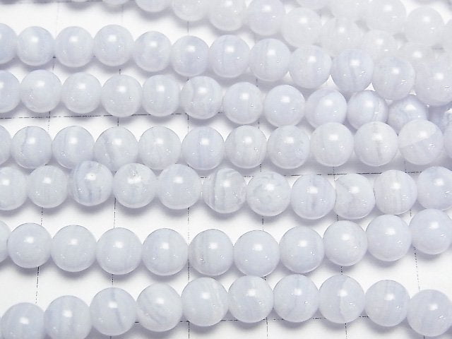[Video]Blue Lace Agate AA+ Round 6mm half or 1strand beads (aprx.15inch/38cm)