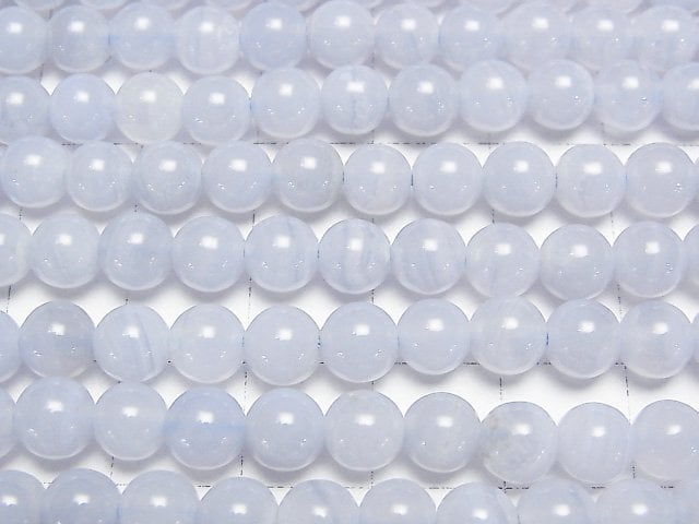 [Video]Blue Lace Agate AA++ Round 6mm half or 1strand beads (aprx.15inch/38cm)