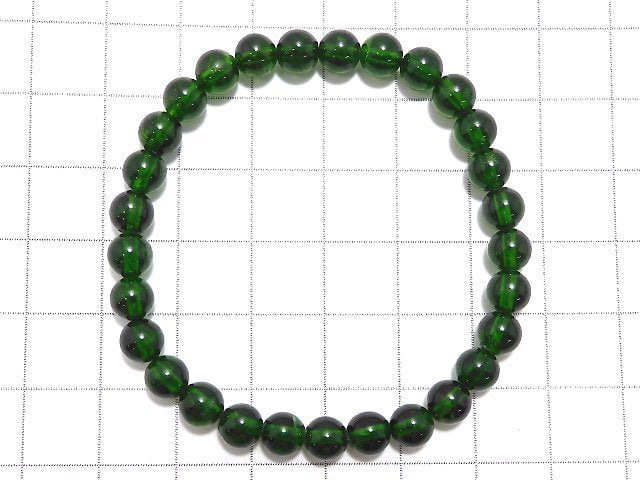 [Video][One of a kind] High Quality Chrome Diopside AAA Round 6mm Bracelet NO.1