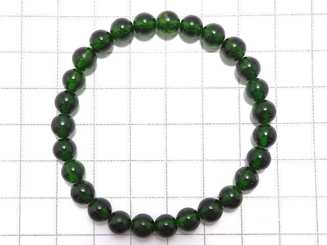 [Video][One of a kind] High Quality Chrome Diopside AAA Round 6.5mm Bracelet NO.5