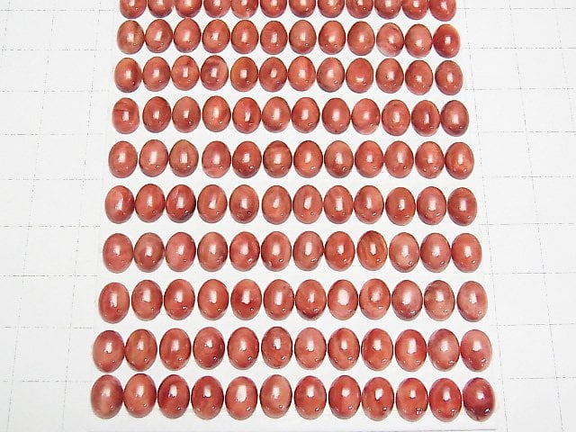 [Video] Spiny Oyster Shell Oval Cabochon 8x6mm 2pcs