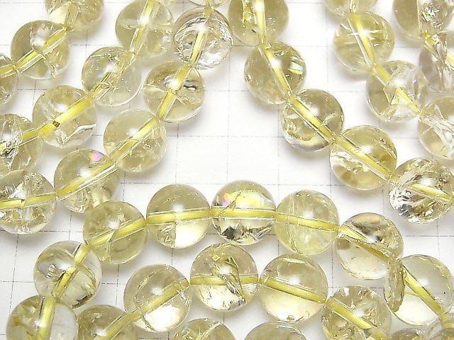 [Video] Lemon Iris Quartz AAA Round 12mm Bracelet