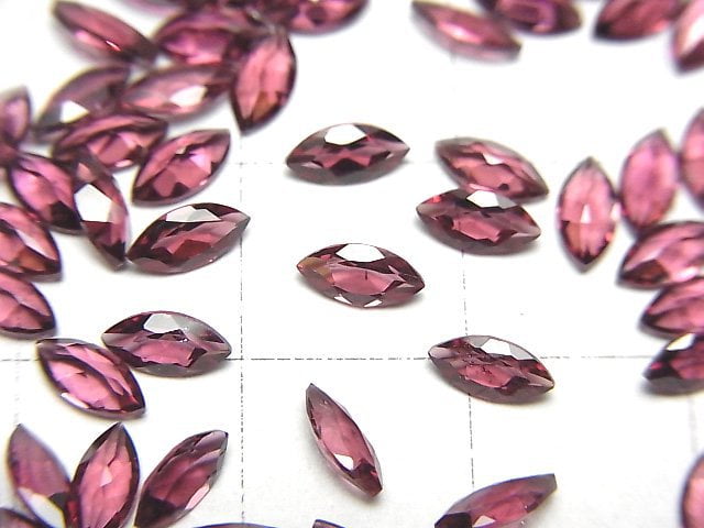 [Video]High Quality Rhodolite Garnet AAA Loose stone Marquise Faceted 6x3mm 10pcs