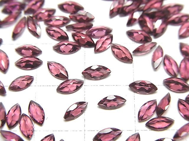 [Video]High Quality Rhodolite Garnet AAA Loose stone Marquise Faceted 6x3mm 10pcs