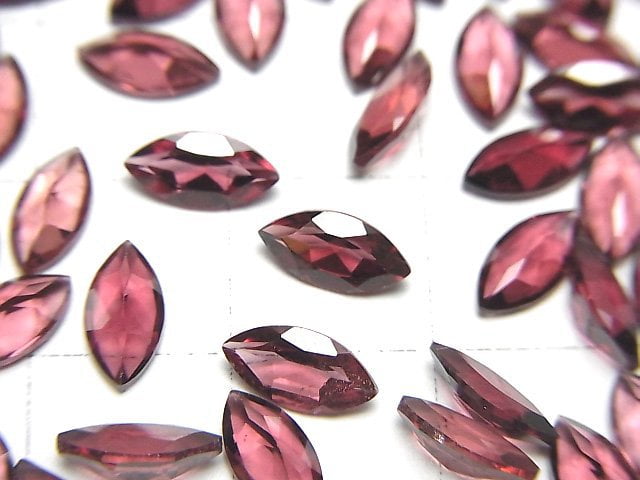 [Video]High Quality Rhodolite Garnet AAA Loose stone Marquise Faceted 8x4mm 5pcs