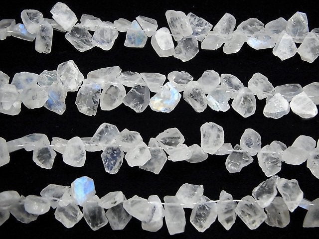 [Video] Rainbow Moonstone AA++ Rough Slice Faceted half or 1strand beads (aprx.6inch/14cm)