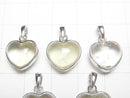 [Video]Libyan Desert Glass Heart Pendant 12x13mm Silver925 1pc
