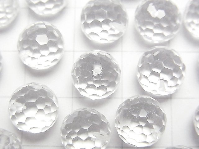 [Video]Crystal AAA Half Drilled Hole 128Faceted Round 10mm 5pcs