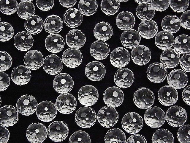 [Video]Crystal AAA Half Drilled Hole 128Faceted Round 10mm 5pcs