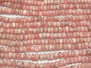 [Video] Argentina Rhodochrosite AA+ Rondelle half or 1strand beads (aprx.17inch/42cm)