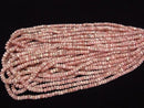 [Video] Argentina Rhodochrosite AA+ Rondelle half or 1strand beads (aprx.17inch/42cm)