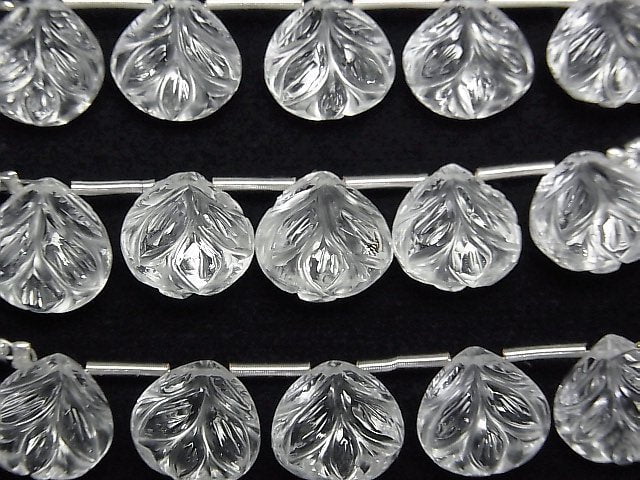 [Video]High Quality Crystal AAA Carved Chestnut 10x10mm 1strand (5pcs )