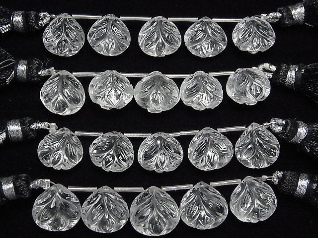 [Video]High Quality Crystal AAA Carved Chestnut 10x10mm 1strand (5pcs )
