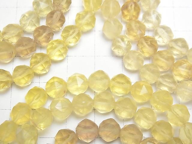 [Video] High Quality! Golden Fluorite AA++ Star Faceted Round 7mm Bracelet