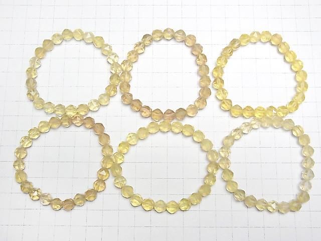 [Video] High Quality! Golden Fluorite AA++ Star Faceted Round 7mm Bracelet