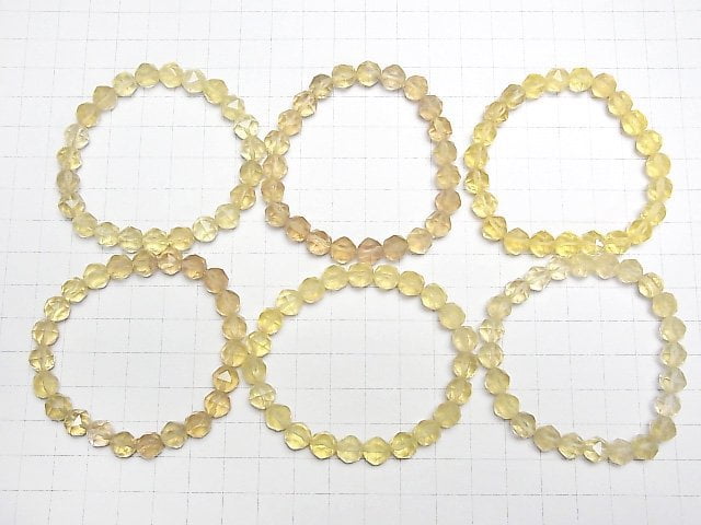 [Video]High Quality! Golden Fluorite AA++ Star Faceted Round 7mm Bracelet