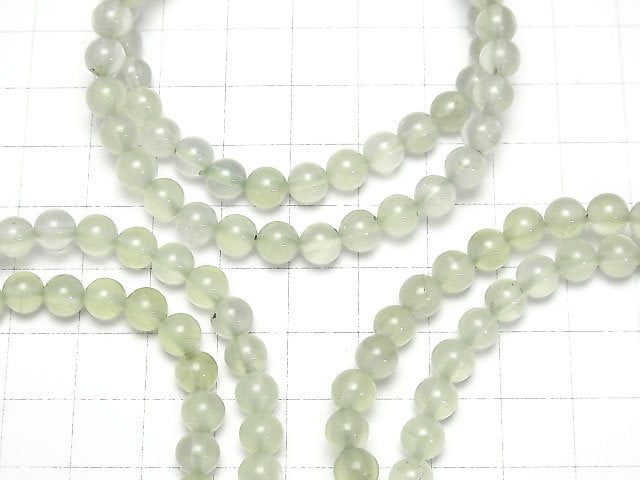 [Video] Prehnite AA++ Round 6mm Bracelet