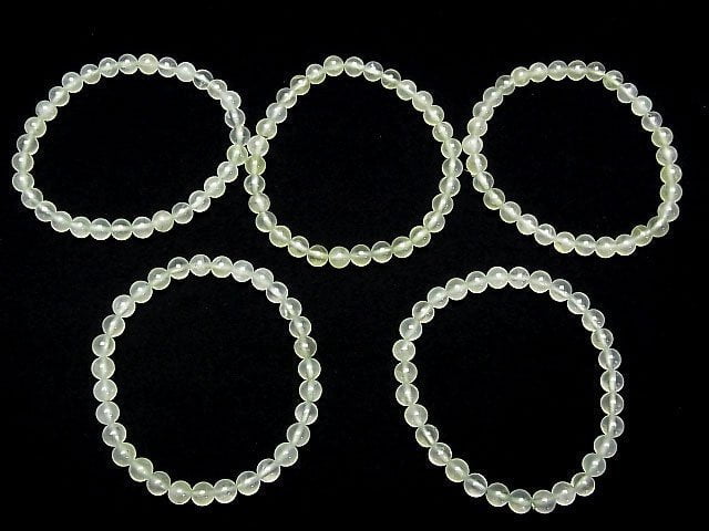 [Video] Prehnite AA++ Round 6mm Bracelet