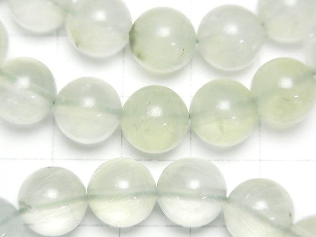 [Video] Prehnite AA++ Round 10mm Bracelet