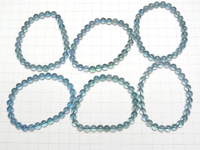 [Video]Blue Green Fluorite AAA-Round 7mm Bracelet