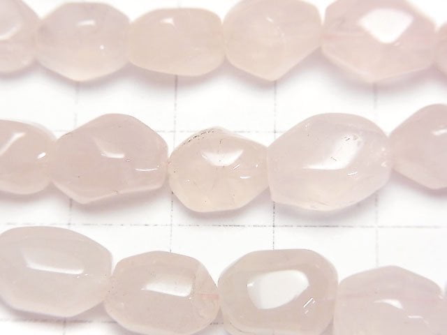 [Video] Rose Quartz AA+ Rough Tube -Faceted Nugget 1strand beads (aprx.15inch/38cm)