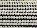 [Video]High Quality! Mother of Pearl MOP White 64Faceted Round 7.5mm 1strand beads (aprx.15inch/36cm)