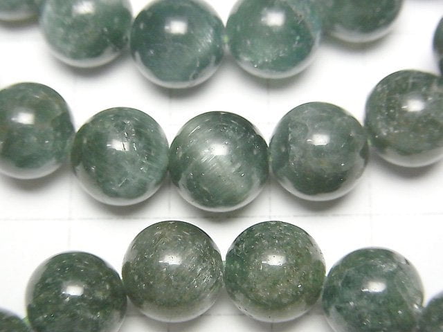 [Video] Green Apatite Cat's EyeAA++ Round 10mm Bracelet