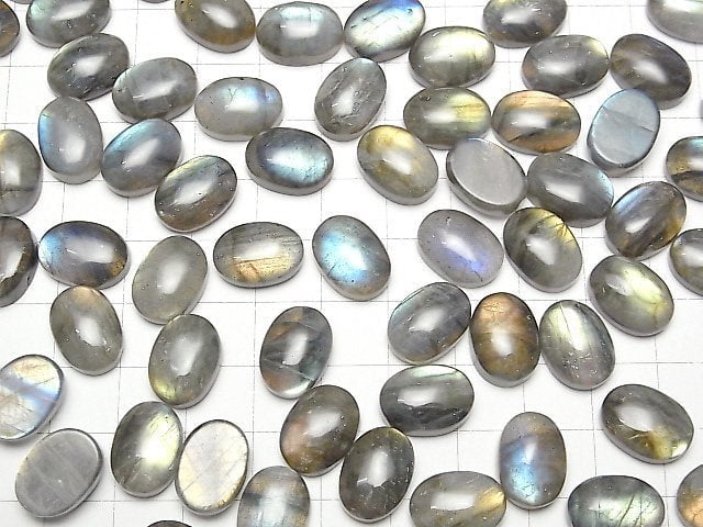 [Video]Labradorite AA++ Oval Cabochon 14x10mm 2pcs