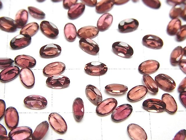 [Video]High Quality Pink Garnet AAA Loose stone Oval Faceted 5x3mm 10pcs