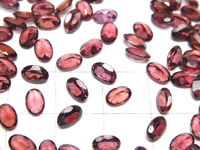 [Video]High Quality Pink Garnet AAA Loose stone Oval Faceted 6x4mm 10pcs