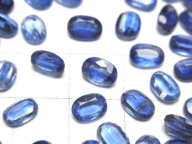 [Video]High Quality Kyanite AAA Loose stone Oval Faceted 7x5mm 3pcs