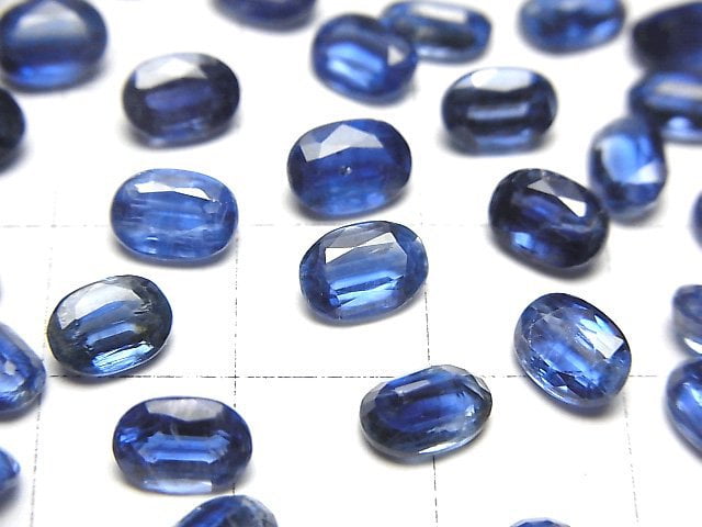 [Video]High Quality Kyanite AAA Loose stone Oval Faceted 7x5mm 3pcs